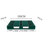 Plastic Pallet 120 x 80 x 15 cm