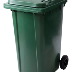 Durable plastic waste bin 240 liter