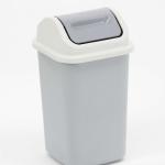 Large trash can with swivel lid