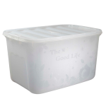 Good Life transparent wheeled box 100 L