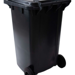 Durable plastic waste bin 240 liter