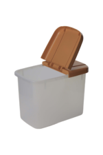 علبة مستطيلة شفافة بغطاء قلاب