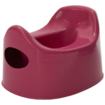 kids botty dark pink plastic potty chair for toddlers with high backrest and side carry holes