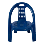 Bamboo baby chair beige plastic kids chair with curved ventilated backrest and top carry handle