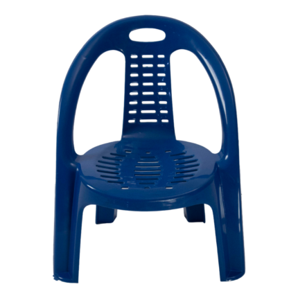 Bamboo baby chair beige plastic kids chair with curved ventilated backrest and top carry handle