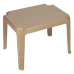 classic table in polypropylene with sturdy legs and easy-clean top for outdoor café use