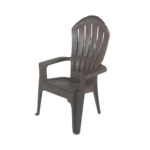 Lounge chair with ergonomic back and armrests for outdoor relaxation in gardens and patios