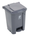 Pedal Waste Bin 100L HPDE grey plastic bin with foot pedal lid for hands‑free waste disposal